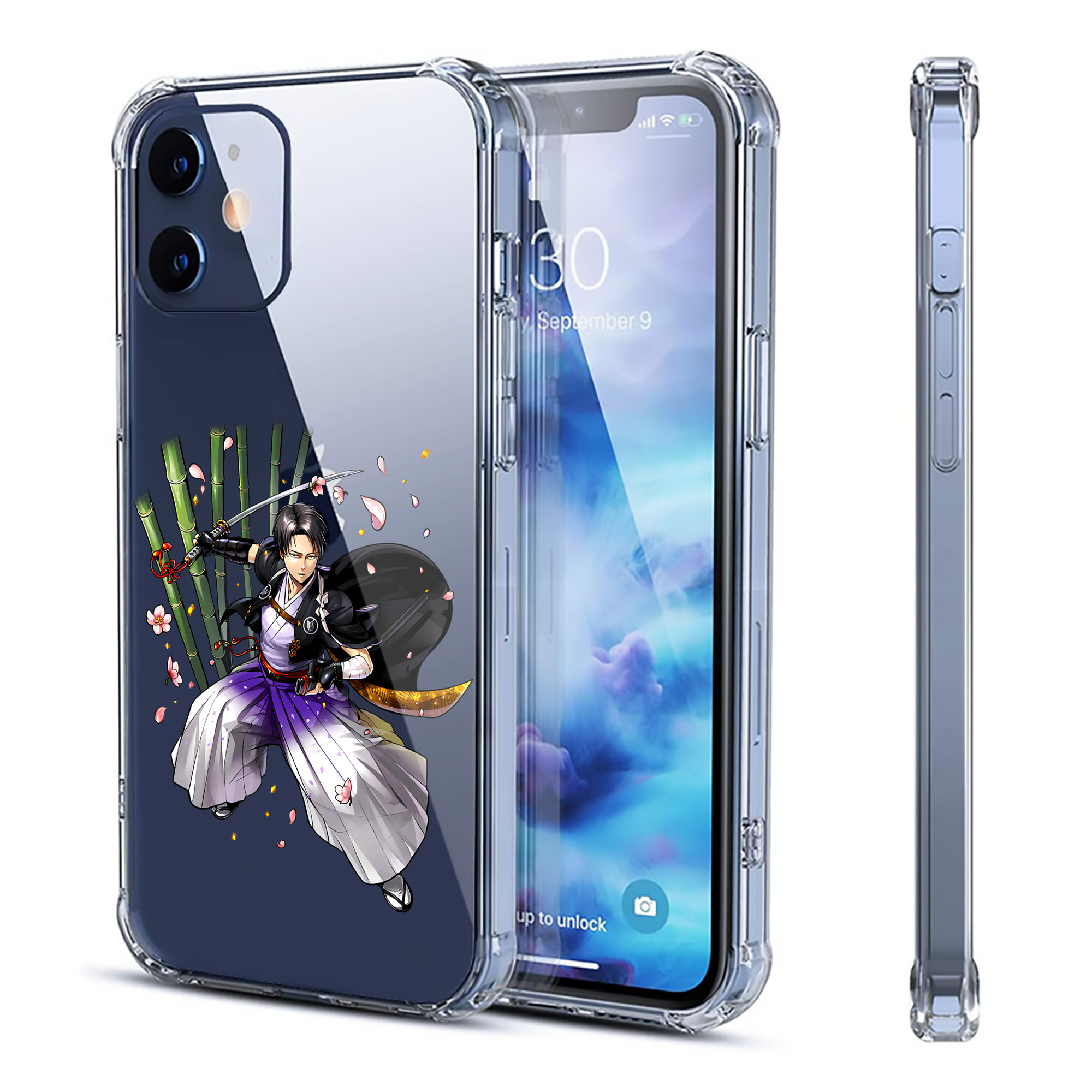 （画像用） 進撃の巨人 リヴァイ·アッカーマン Attack on Titan Levi Ackerman 【iPhone 12シリーズ対応】透明スマホケース（クリアソフトケース）